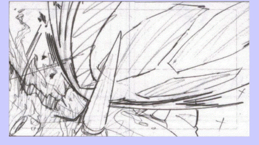 animated, beams, debris, effects, genga, hiroyuki_imaishi, kamisama_dolls, production_materials