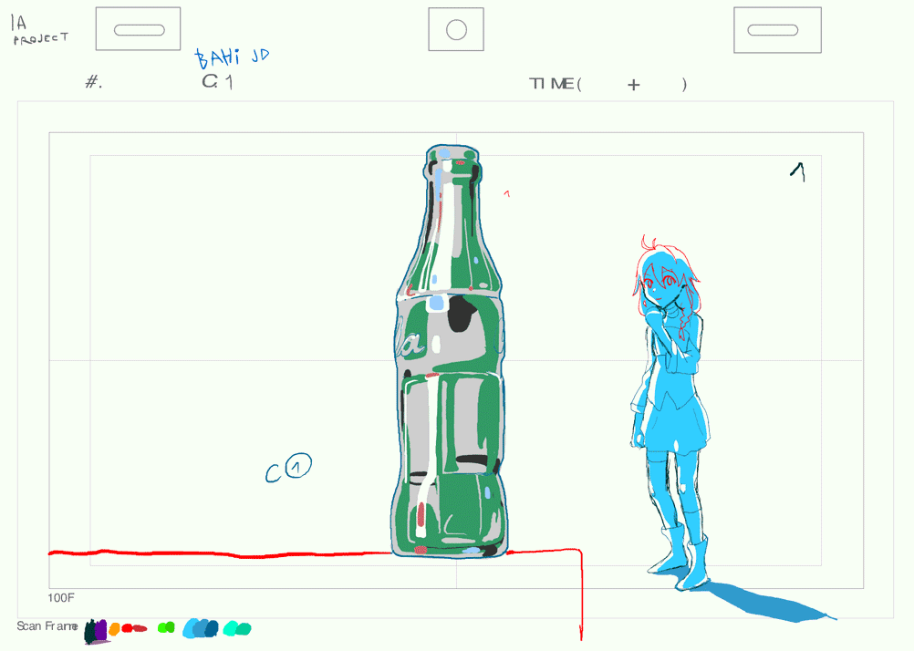 animated, bahi_jd, genga, nihonbashi_koukashita_r_keikaku, production_materials, smears