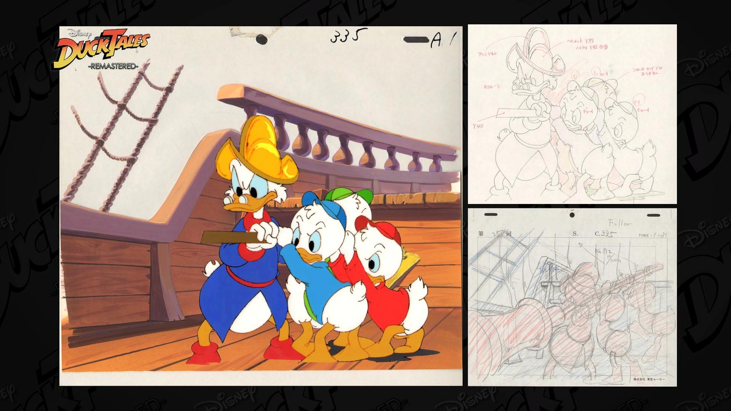 artist_unknown, cel, comparison, ducktales, ducktales_(1987), genga, genga_comparison, layout