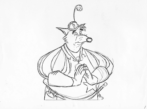 animated, genga, milt_kahl, production_materials, robin_hood, western