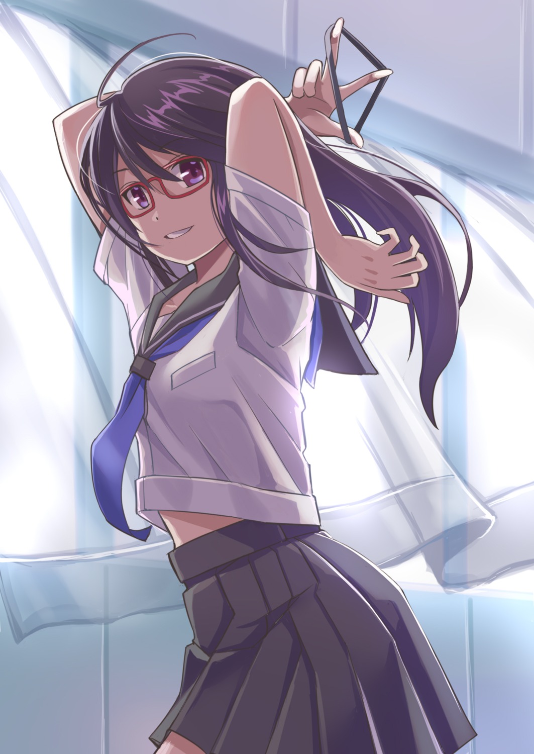 megane, seifuku, unkochan93