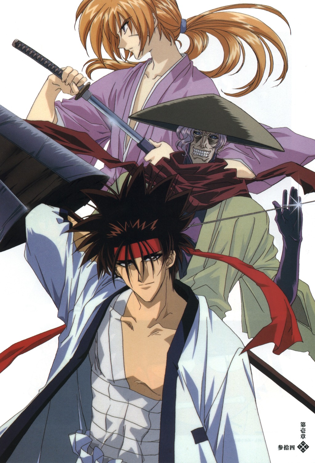 himura_kenshin, male, rurouni_kenshin, sagara_sanosuke, udou_jinei
