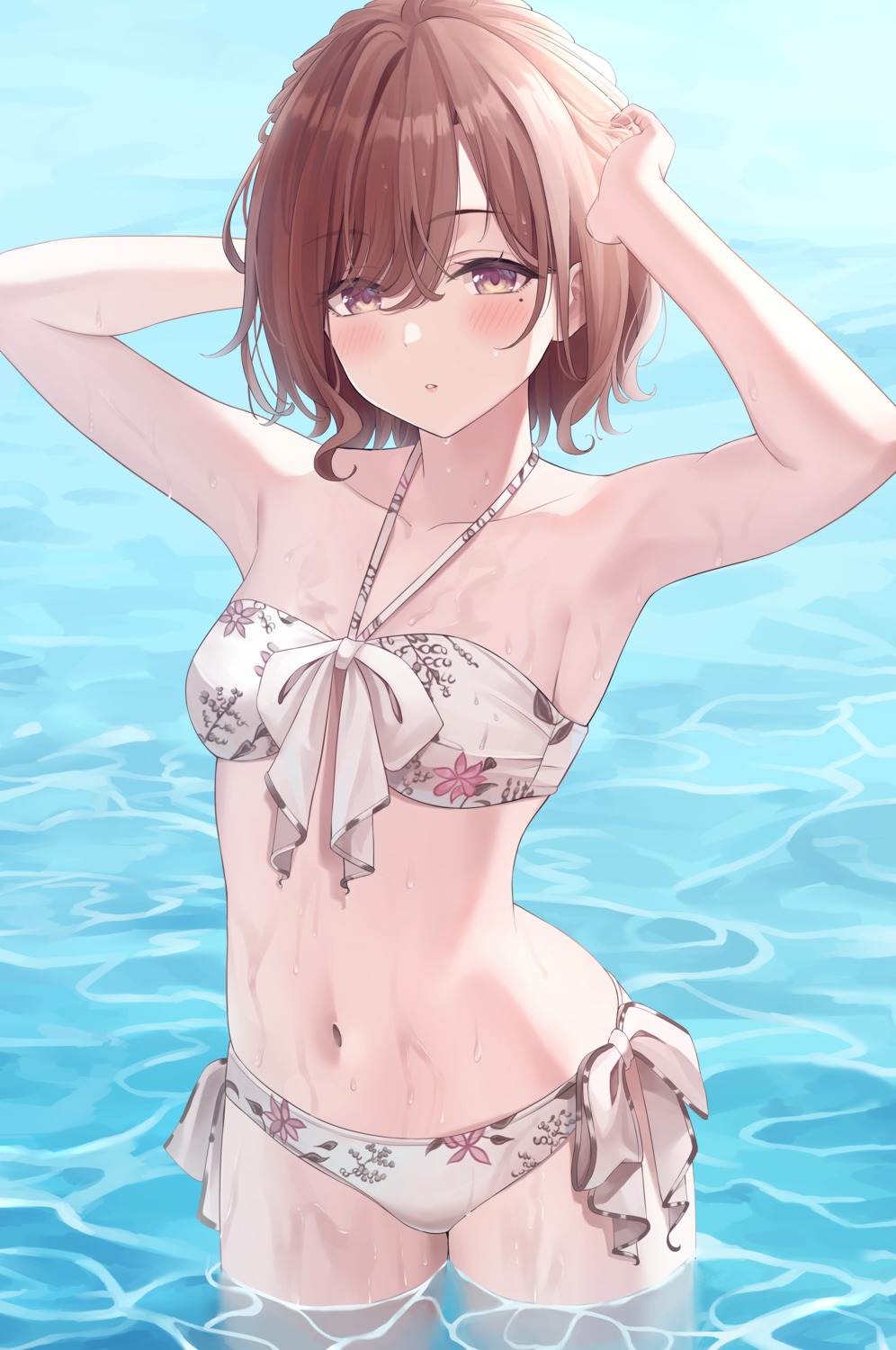 bikini, fujizarashi, higuchi_madoka, swimsuits, the_idolm@ster, the_idolm@ster_shiny_colors, wet