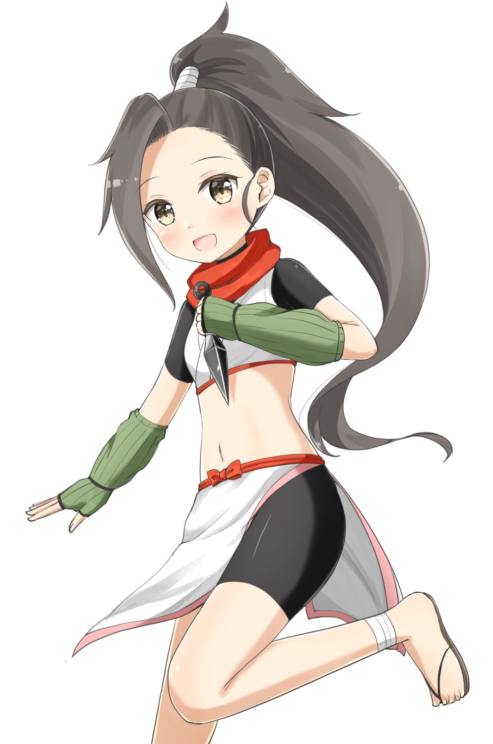 aikawa_ryou, bandages, bike_shorts, japanese_clothes, kunoichi_tsubaki_no_mune_no_uchi, tsubaki_(kunoichi_tsubaki_no_mune_no_uchi), weapon