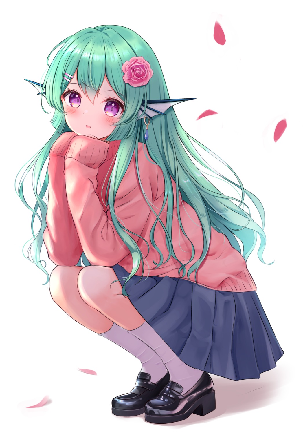 nijisanji, nijisanji_en, ryuuguu_finana, seifuku, sweater, ustn