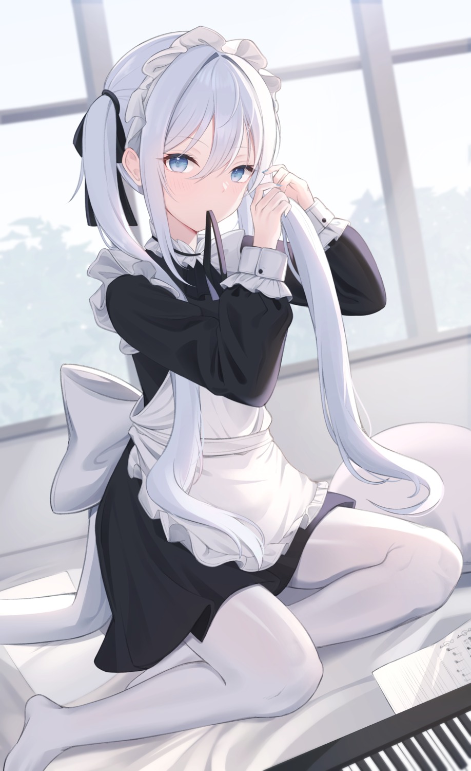 hiyayo25, maid, pantyhose, project_sekai, yoisaki_kanade