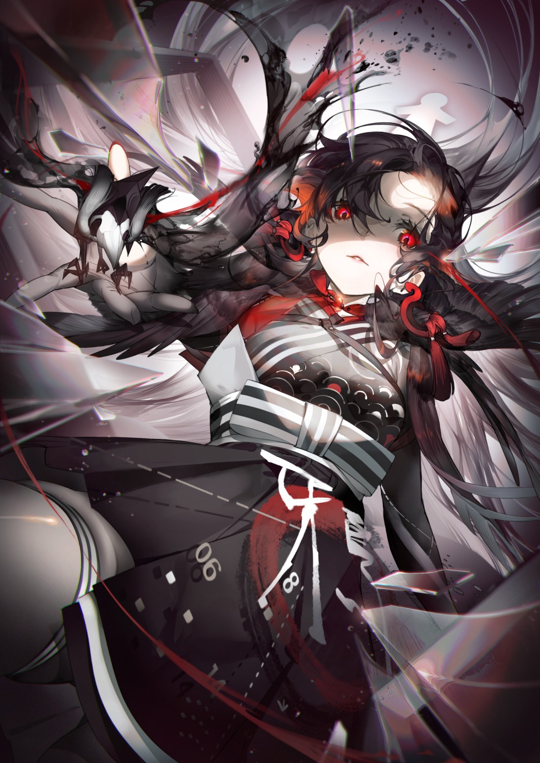 garter, japanese_clothes, shokuen