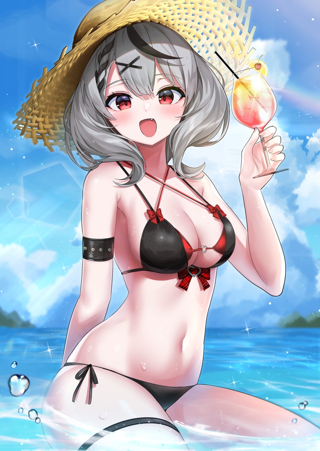 bikini, gomrang, hololive, sakamata_chloe, swimsuits