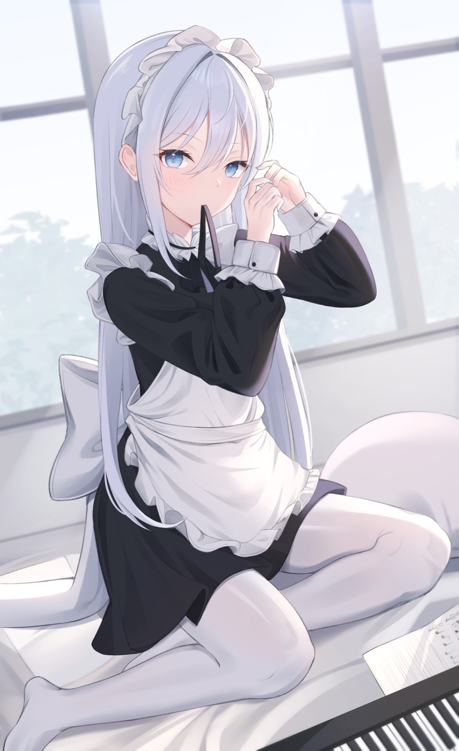 hiyayo25, maid, pantyhose, project_sekai, yoisaki_kanade