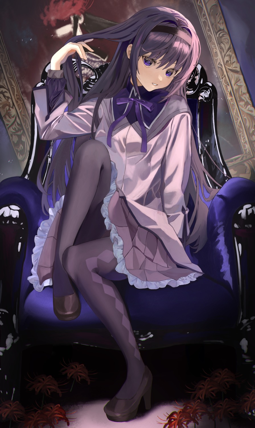 akemi_homura, heels, mahou_shoujo_madoka_magica, pantyhose, shirasuke_0822