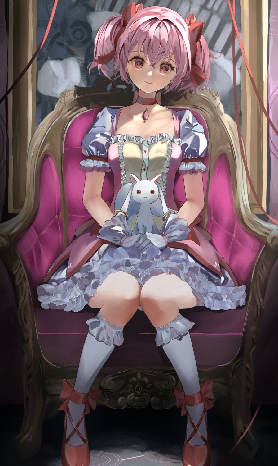 dress, kaname_madoka, kyubey, mahou_shoujo_madoka_magica, shirasuke_0822
