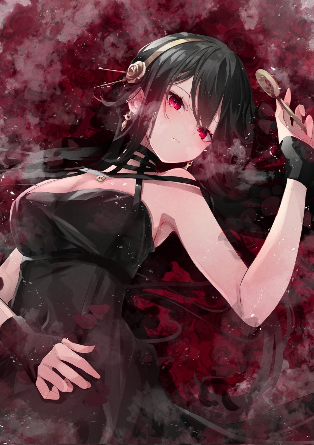 croa76, dress, no_bra, spy_x_family, weapon, yor_briar