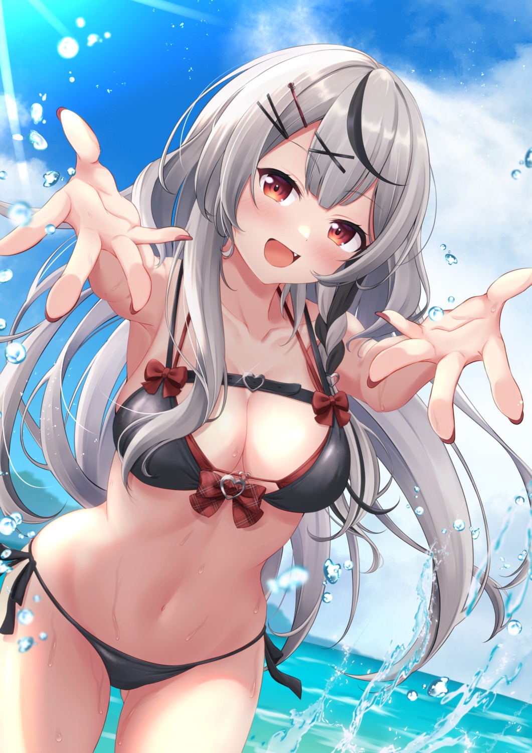 bikini, hololive, kaigan, sakamata_chloe, swimsuits
