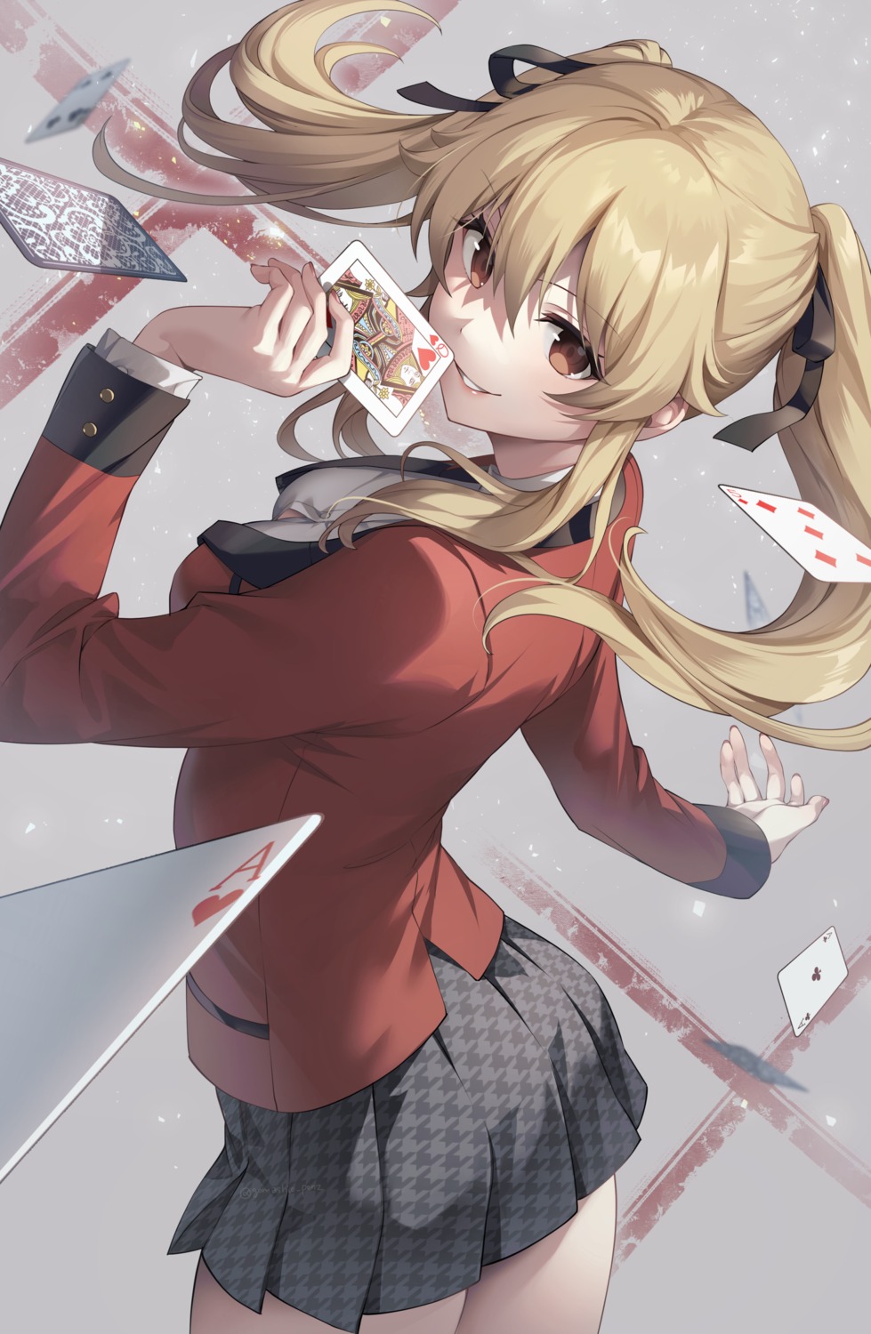 ass, gomashio_ponz, kakegurui, saotome_mary, seifuku
