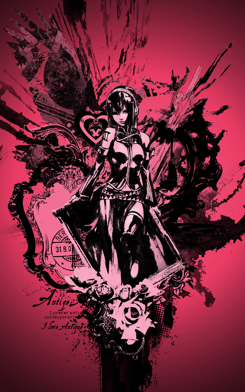 megurine_luka, monochrome, taka, vocaloid