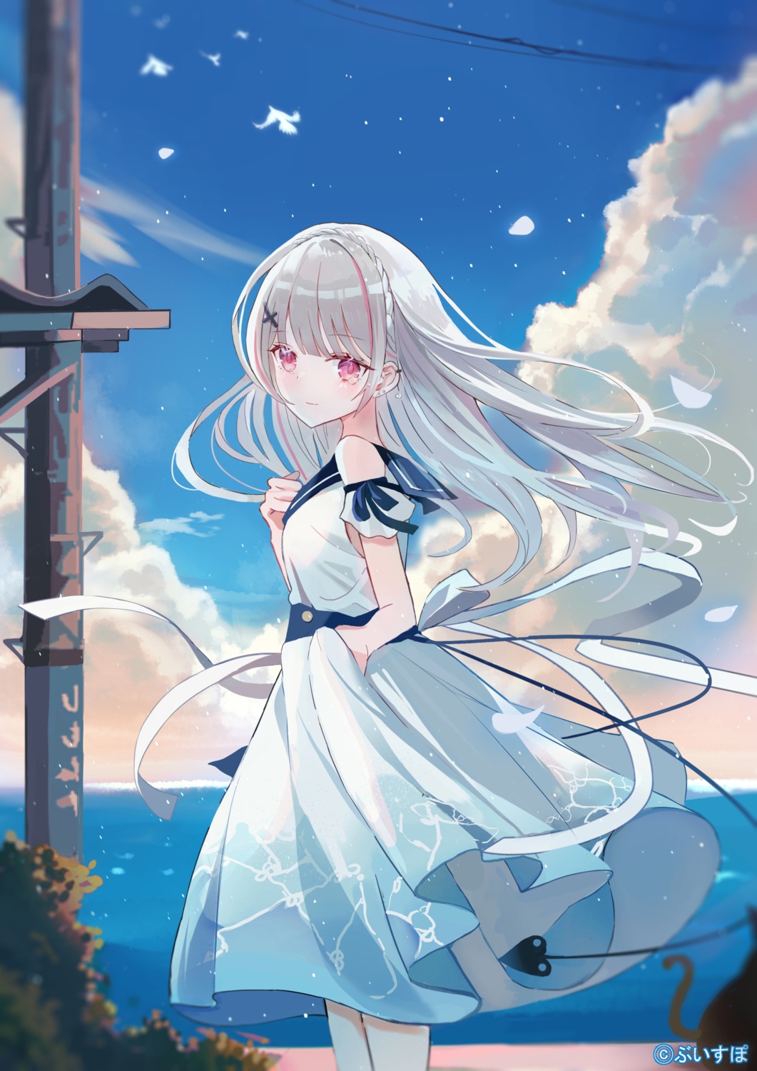 artist_revision, asumi_sena, cattleya_regina_games, dress, iren, summer_dress, tail, vspo!