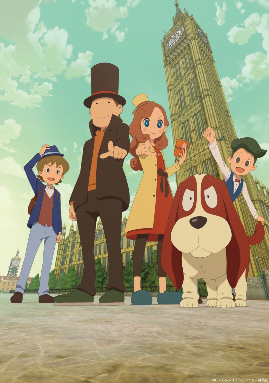 dress, hershel_layton, katrielle_layton, layton_kyouju, layton_mystery_tanteisha, luke_triton, tagme