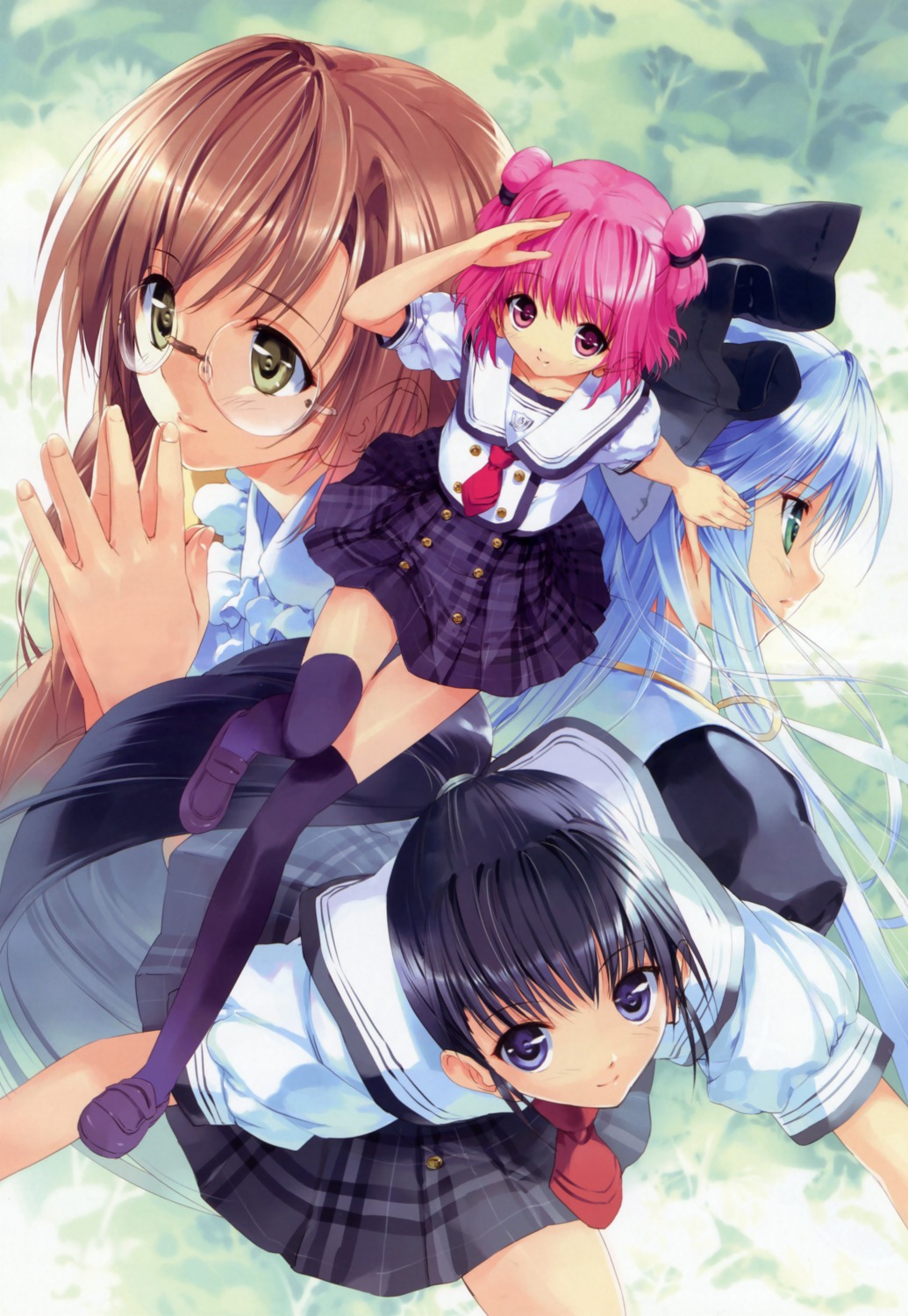 hinata_asahi, hinata_yuuhi, itsuki_aoba, megane, mizumori_minami, seifuku, soshite_ashita_no_sekai_yori, ueda_ryou
