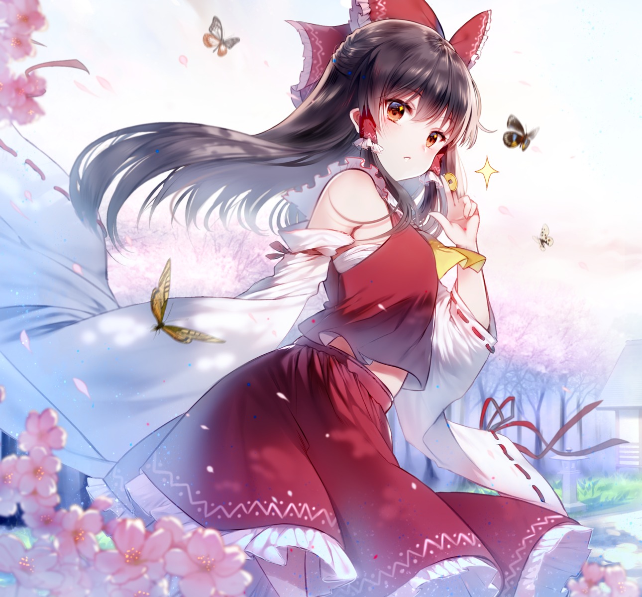 hakurei_reimu, jiji_(381134808), miko, skirt_lift, touhou