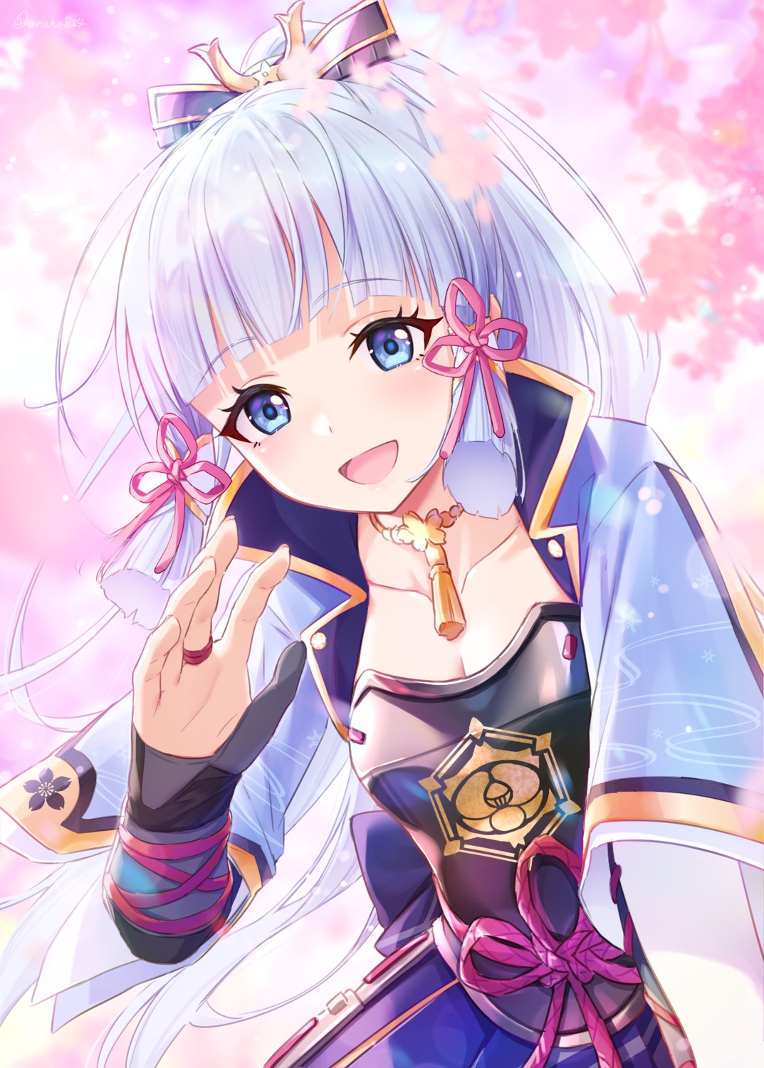 armor, genshin_impact, japanese_clothes, kamisato_ayaka, uruha_(yw1109)