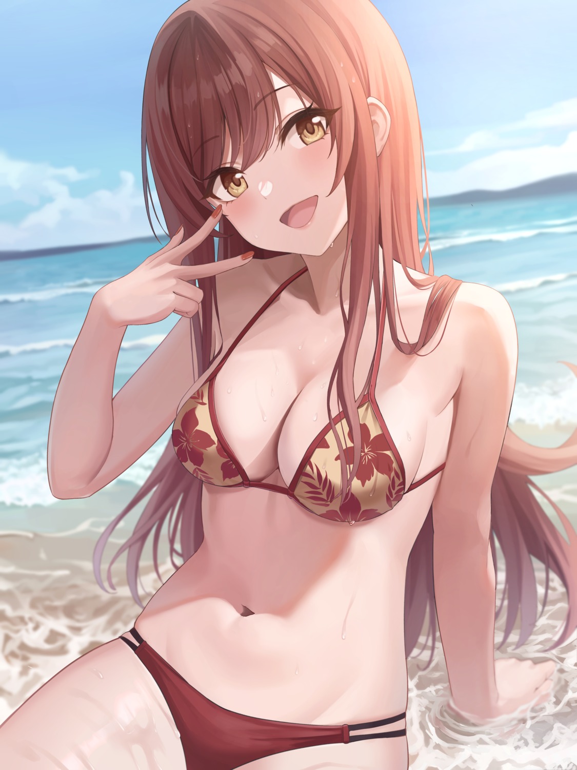 bikini, fujizarashi, oosaki_amana, swimsuits, the_idolm@ster, the_idolm@ster_shiny_colors, wet