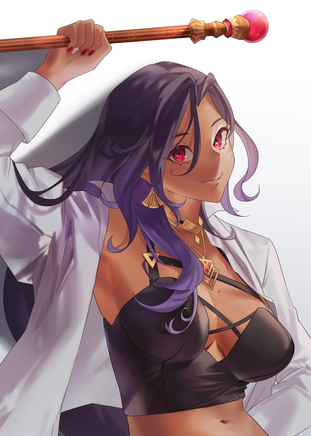 aragiken, dress_shirt, nijisanji, nijisanji_en, no_bra, scarle_yonaguni