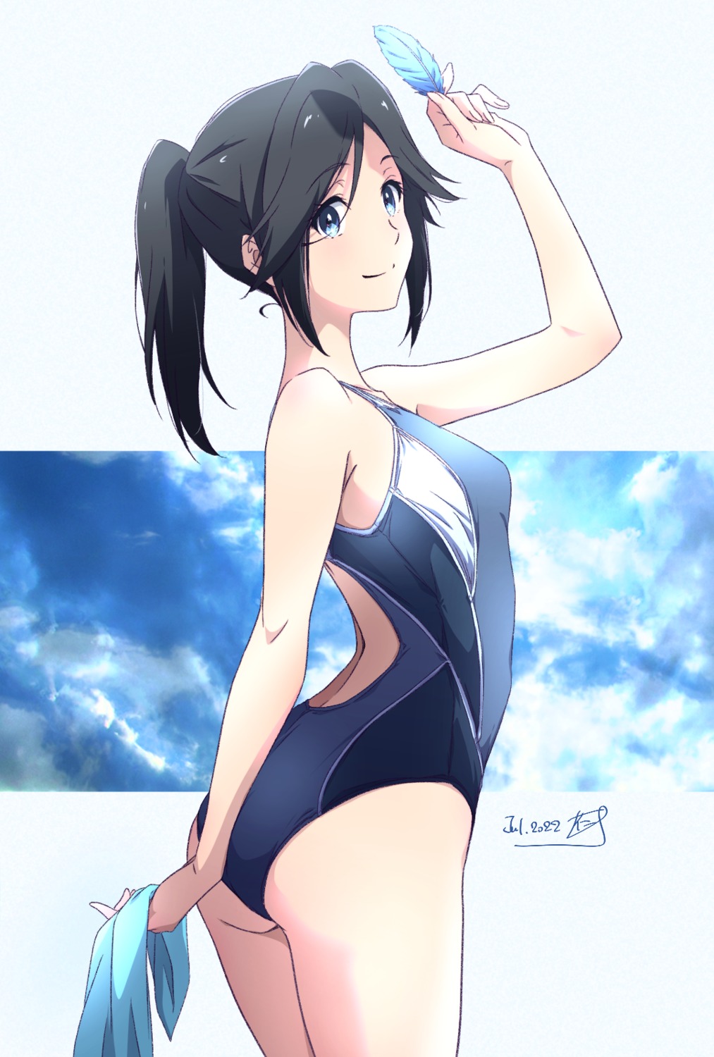 ass, hibike!_euphonium, kasaki_nozomi, liz_to_aoi_tori, nii_manabu, swimsuits