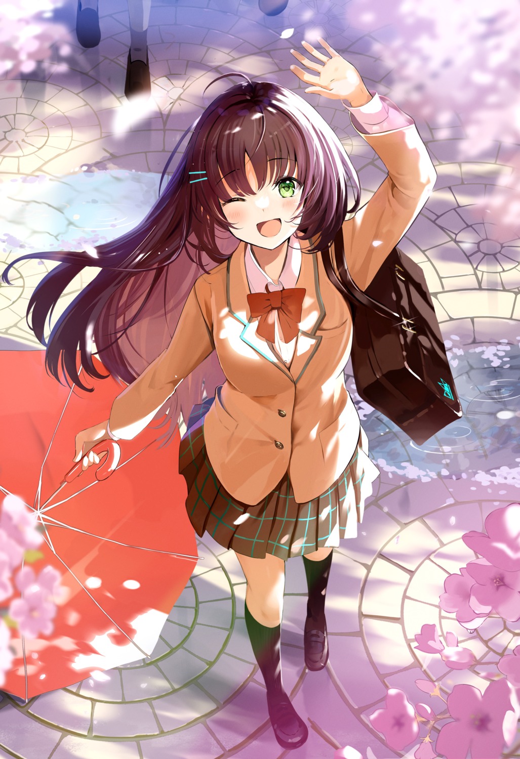 seifuku, tasuku_(otomebotan), umbrella