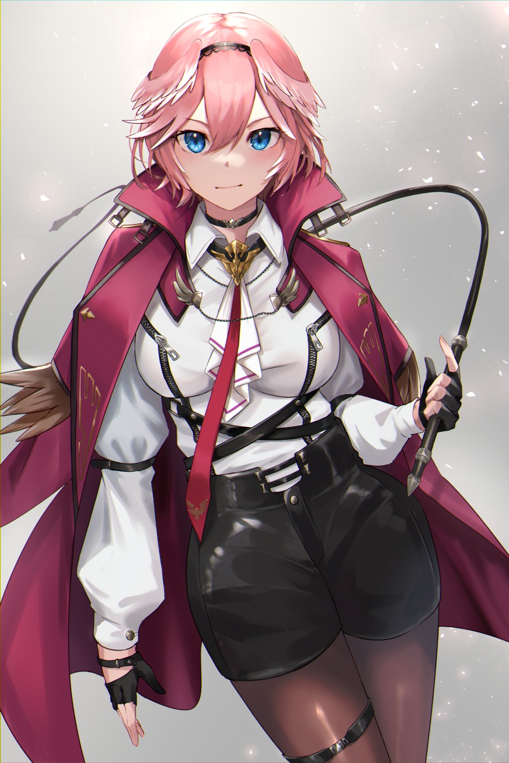 garter, hololive, mono_1010, pantyhose, takane_lui, uniform, weapon, wings