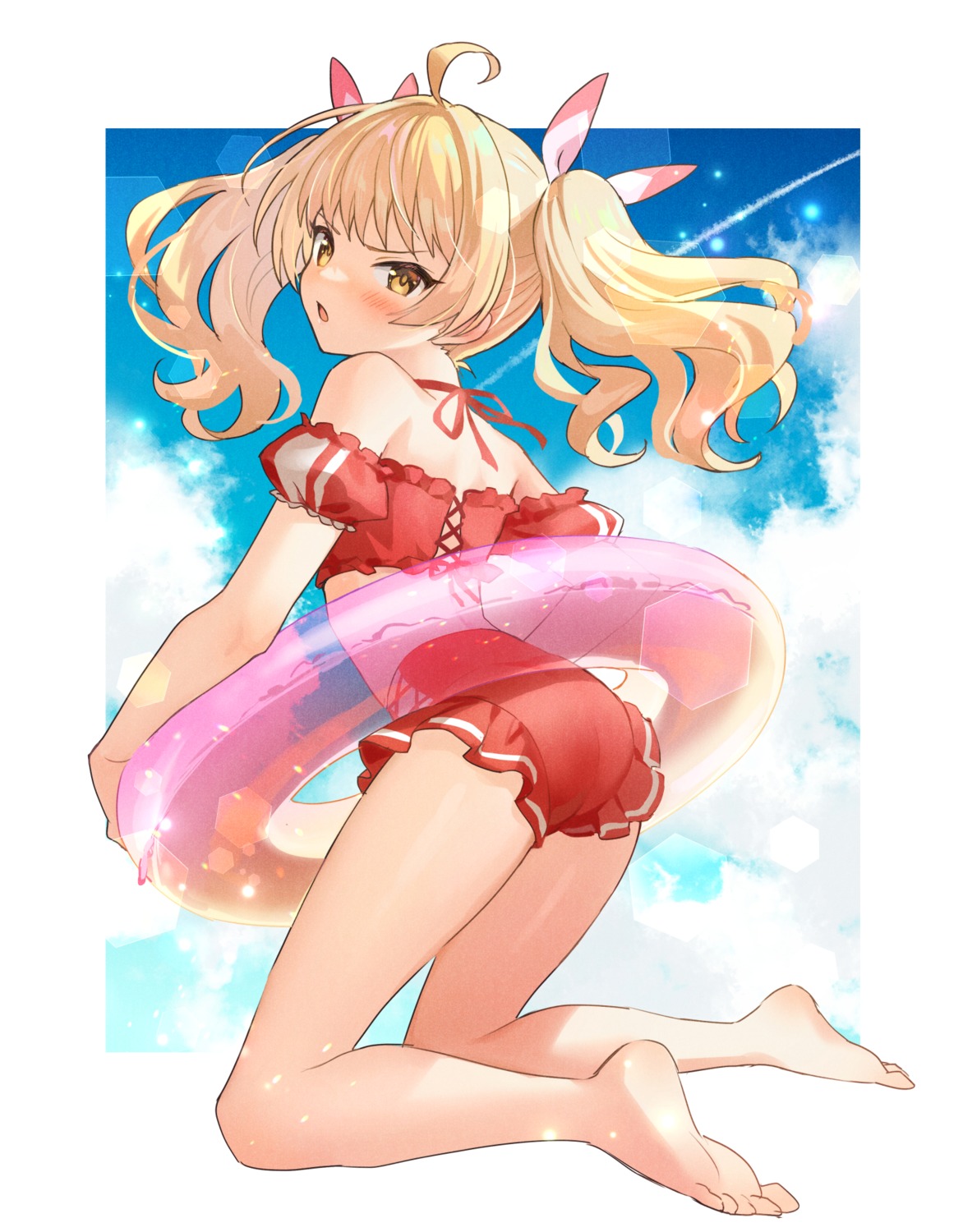 ass, bikini, blue_archive, feet, ibaragi_yoshimi, sakuro, swimsuits