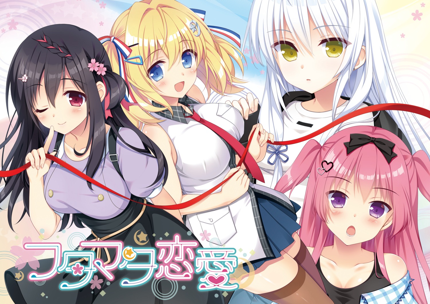 asa_project, futamata_ren'ai, fuyuichi_monme, mikoshiba_rui, nobuta_yua, thighhighs, toiro_kirame, umino_miyako, yuuki_rika, yuunagi_seshina