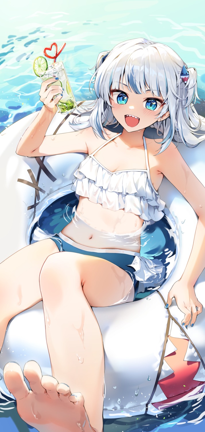 bikini, cika_k, cleavage, feet, gawr_gura, hololive, hololive_english, see_through
