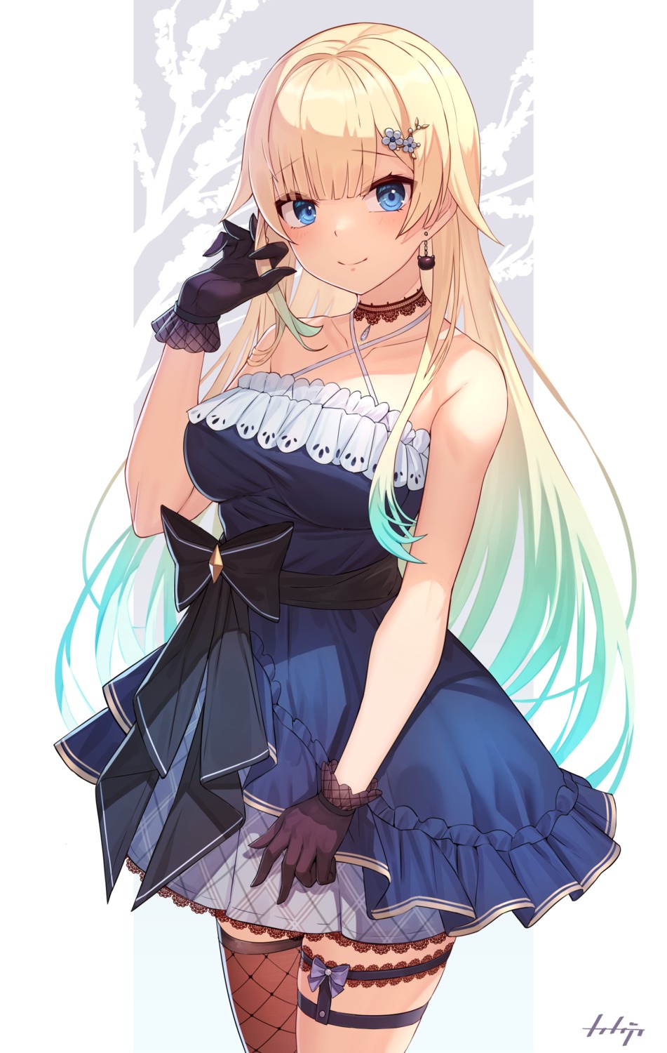 aizawa_ema, arpeggio_kaga, dress, fishnets, garter, vspo!