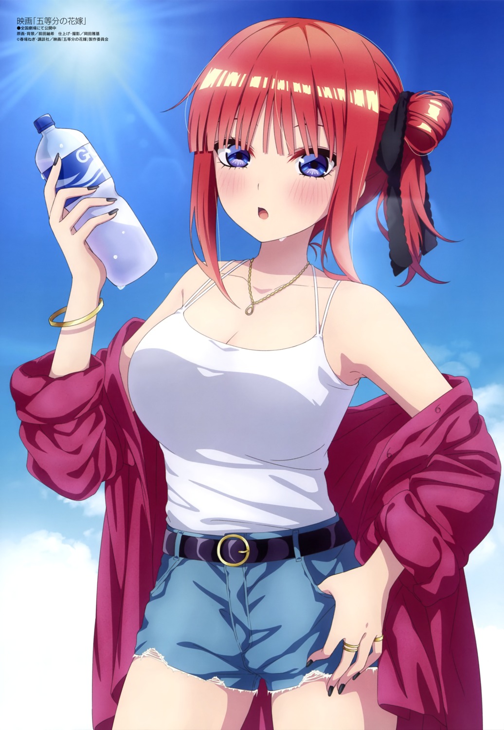 5-toubun_no_hanayome, cleavage, maeda_tsumugi, nakano_nino, torn_clothes