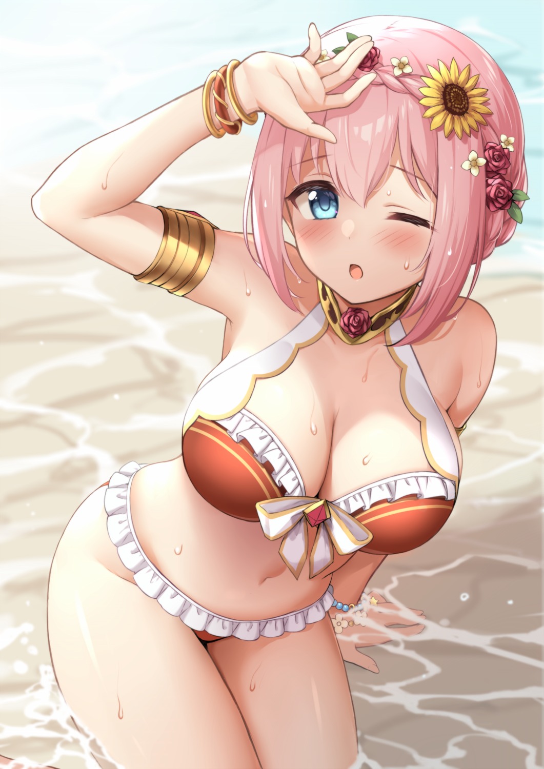 bikini, iwao_(pixiv258710), kusano_yui, princess_connect!, princess_connect!_re:dive, swimsuits, wet