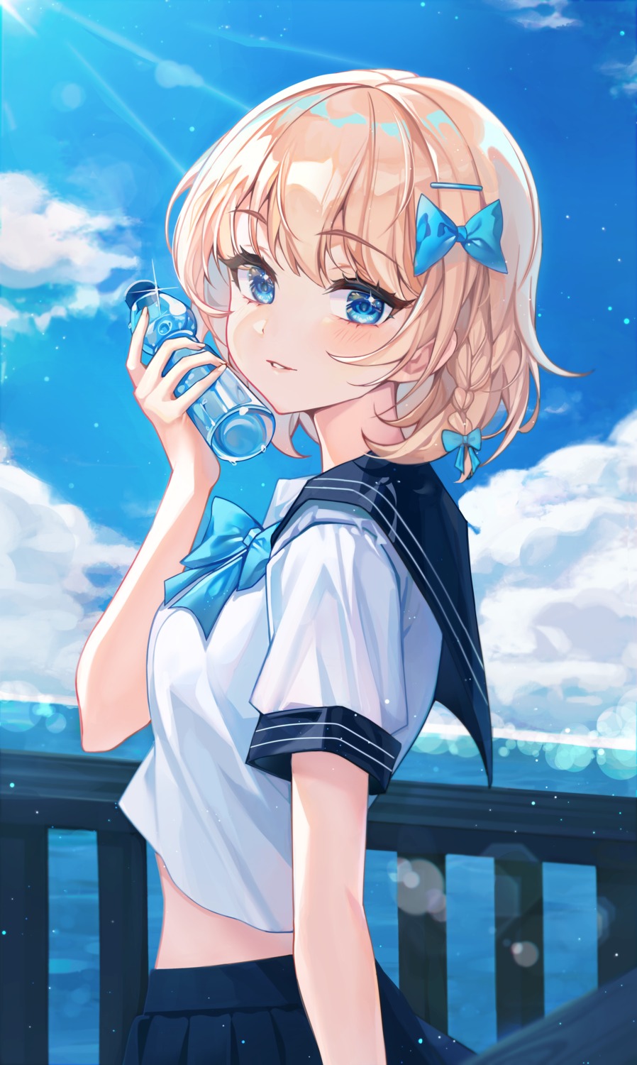 seifuku, shirt_lift, wooni