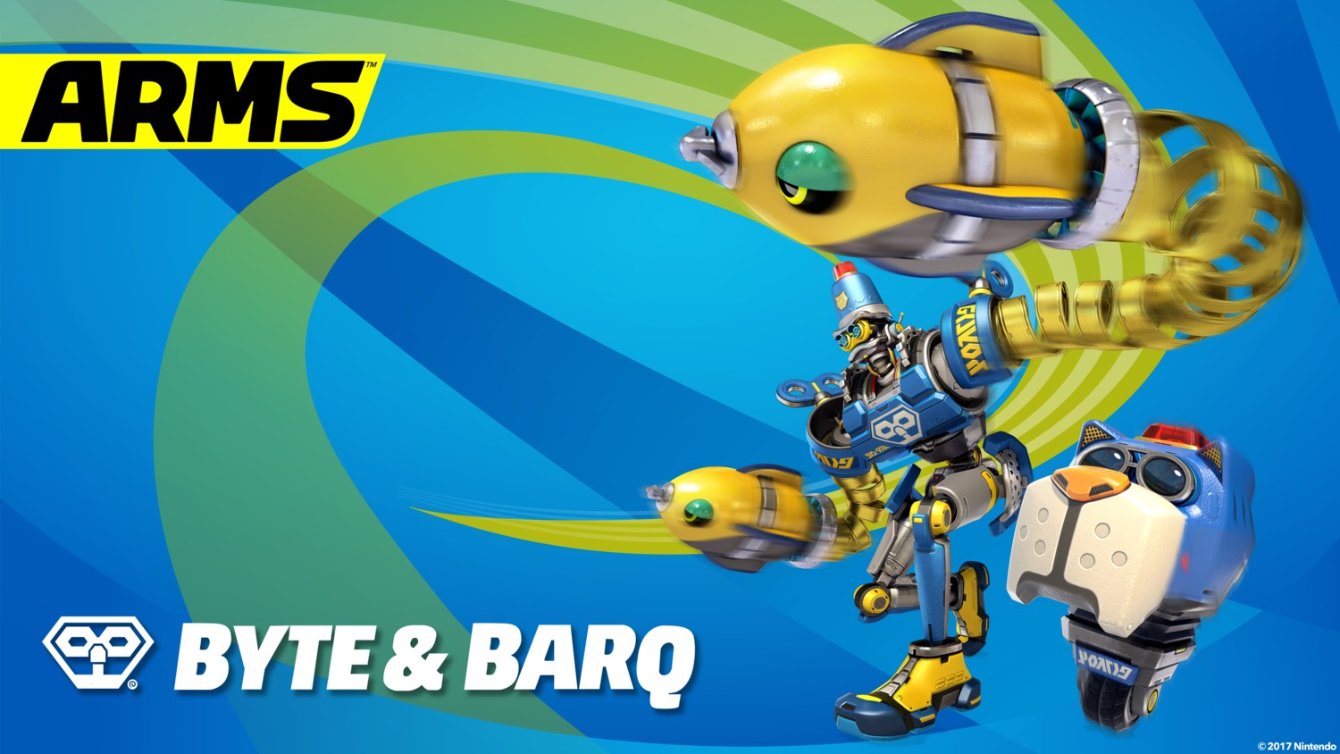 arms, byte_&_barq, mecha, nintendo, wallpaper