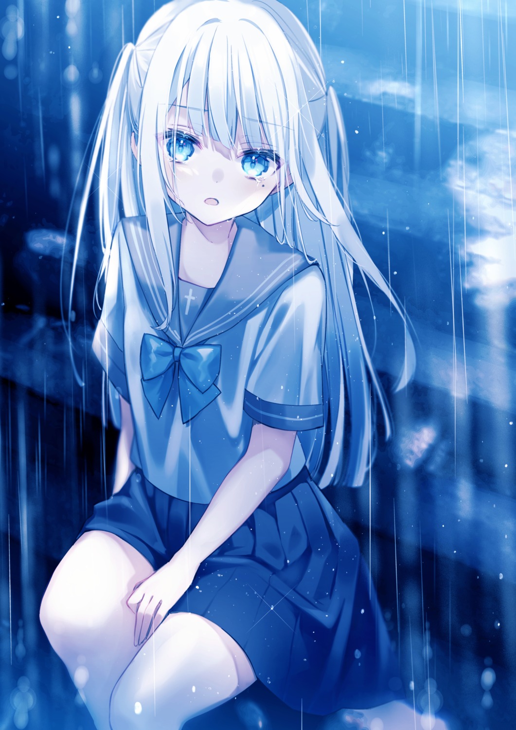ragi_(diabolik_angle), seifuku, wet