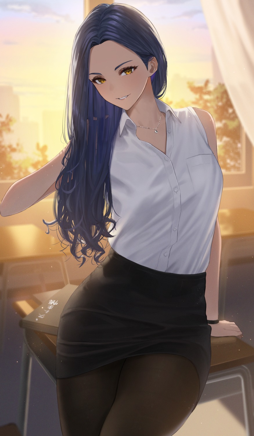 dress_shirt, hara_kenshi, kimishima_touka, pantyhose