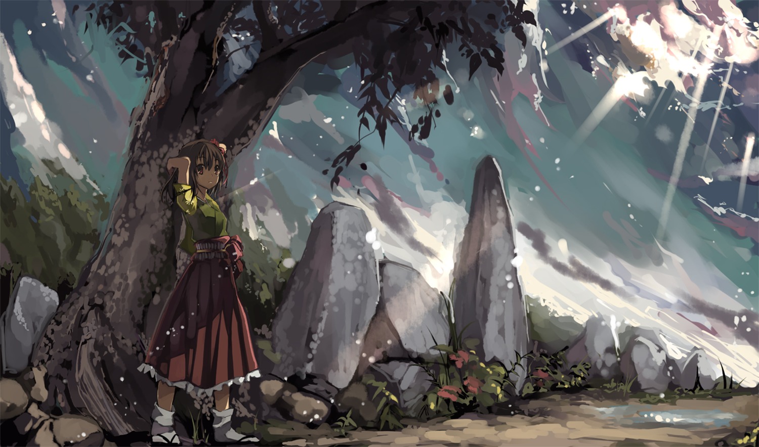 hieda_no_akyuu, landscape, shimadoriru, touhou