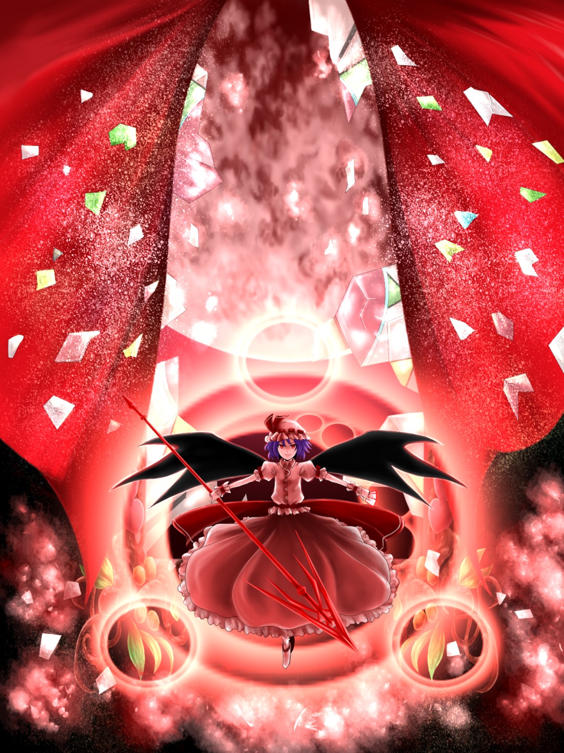 daizu, remilia_scarlet, touhou, wings