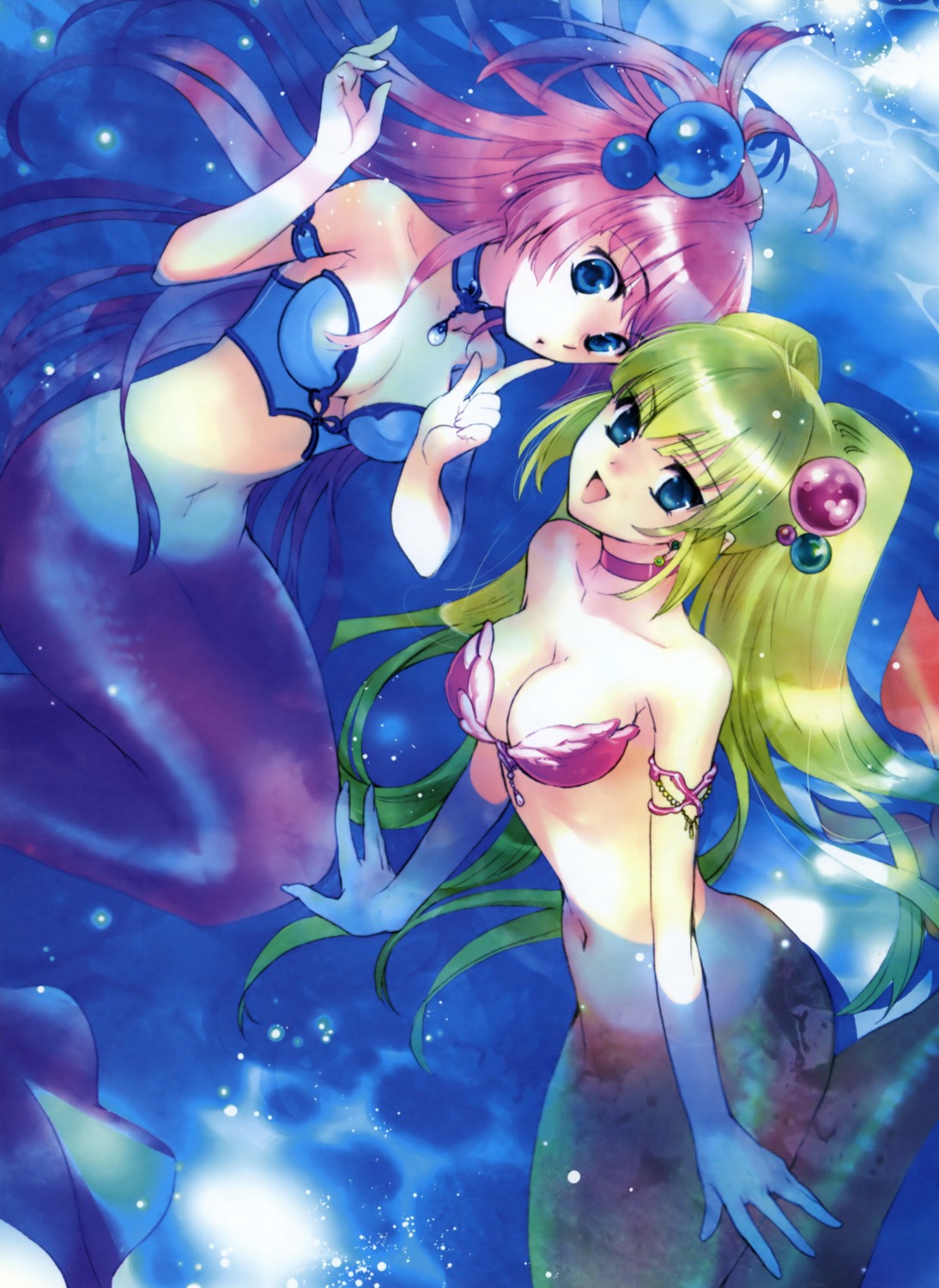 cleavage, kuramoto_kaya, mermaid, monster_girl