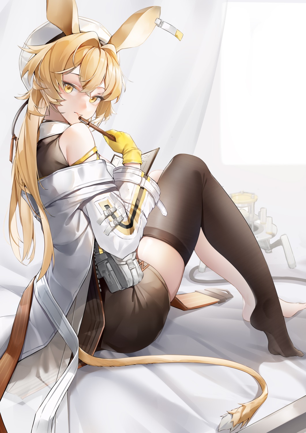 animal_ears, arknights, dorothy_(arknights), lubikaya1, tail, thighhighs