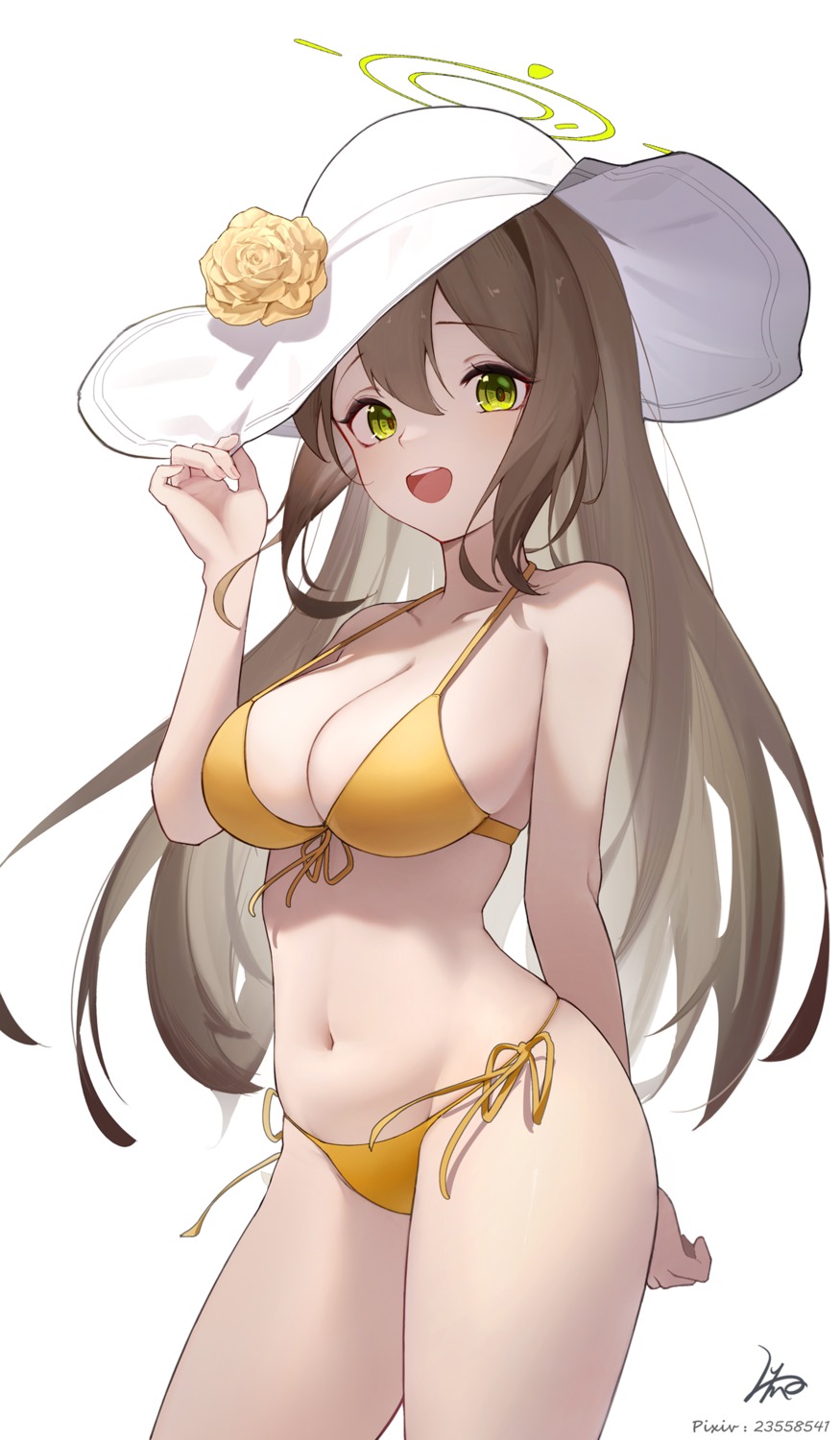 bikini, blue_archive, halo, izayoi_nonomi, luma_li, swimsuits