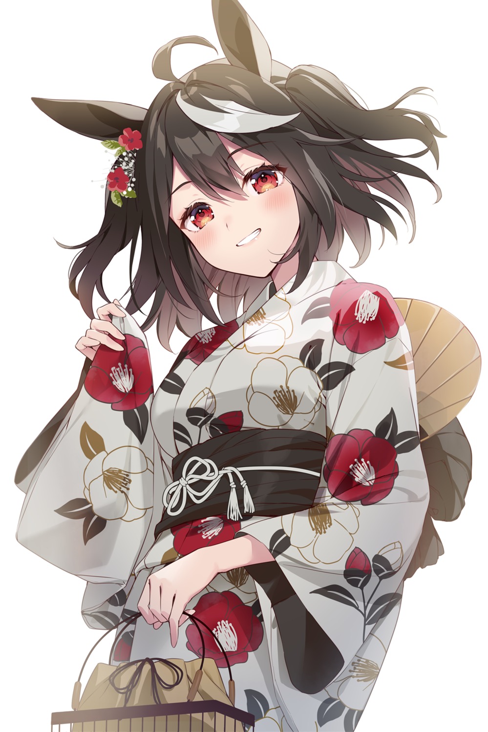 animal_ears, kitasan_black_(umamusume), kuroki_(ma-na-tu), uma_musume_pretty_derby, yukata