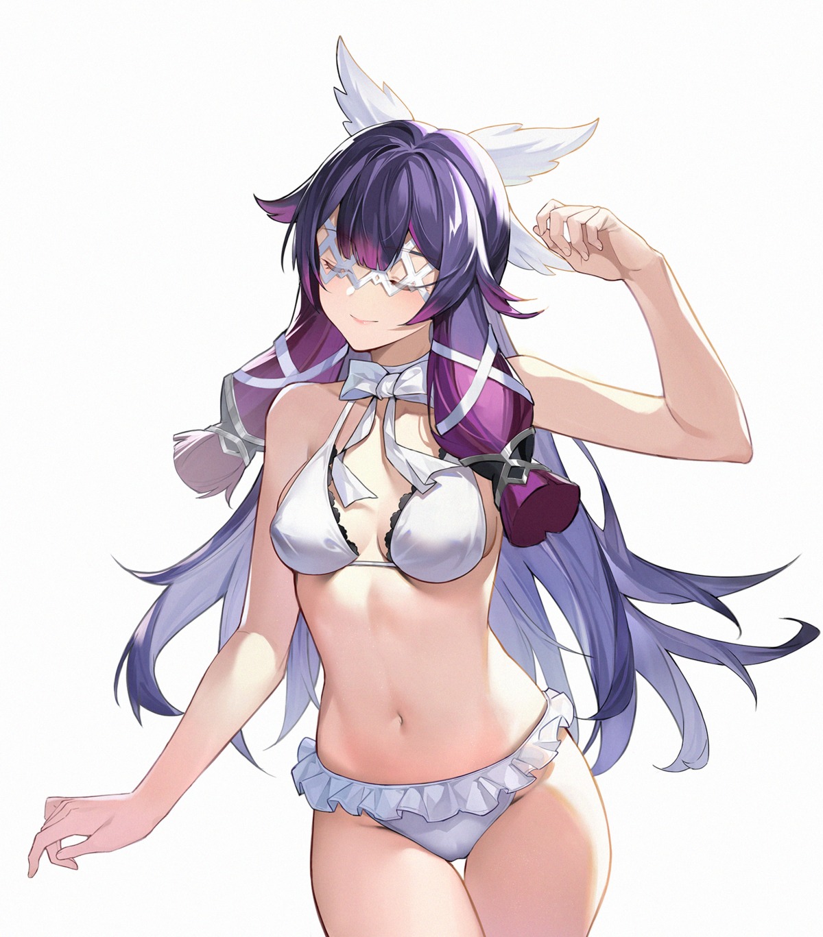 bikini, columbina, genshin_impact, swimsuits, yin_lan_xue