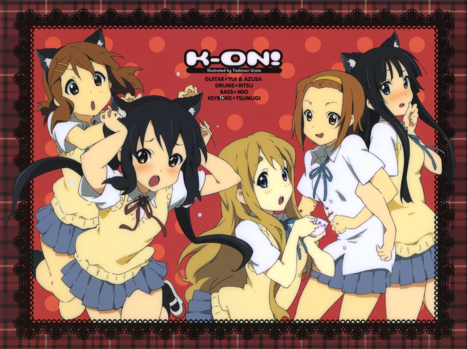 akiyama_mio, animal_ears, hirasawa_yui, k-on!, kotobuki_tsumugi, nakano_azusa, nekomimi, seifuku