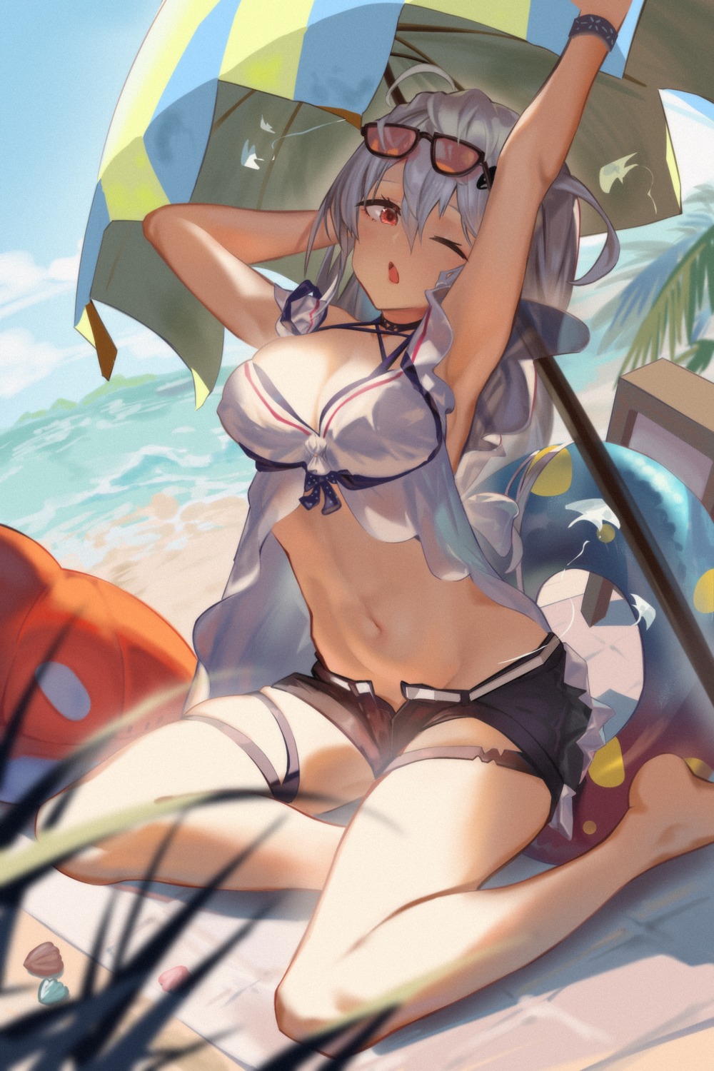 arknights, garter, megane, nigoolas, skadi_(arknights)