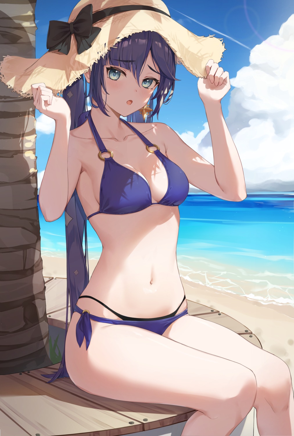 bikini, genshin_impact, mona_megistus, swimsuits, yuu_maraa