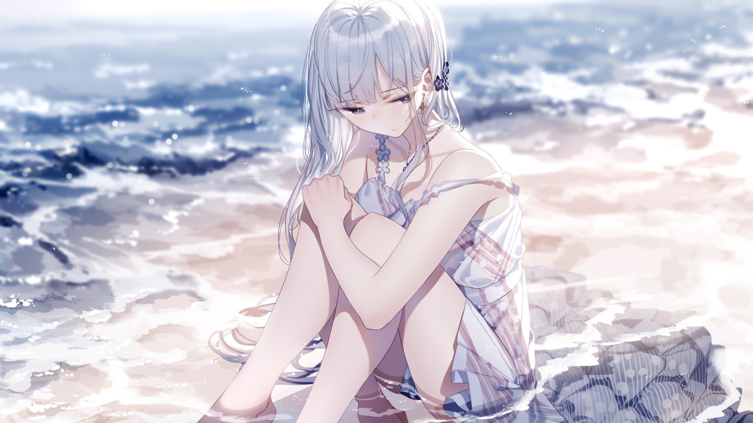 atha_(leejuiping), dress, summer_dress, wallpaper, wet